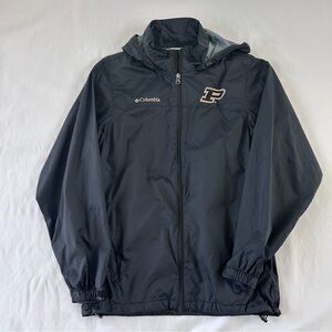 Columbia Hooded Rain Jacket Purdue Boilermakers Full Zip Size Small